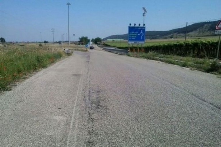 Strada provinciale 4 “delle Murge” con uno dei tratti che sono stati sistemati