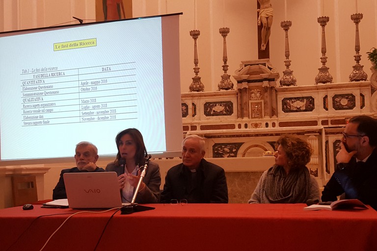 Tavolo dei relatori nella conferenza di presentazione del Volume Andria Misericors