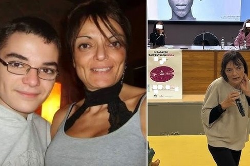 Teresa Manes con il figlio