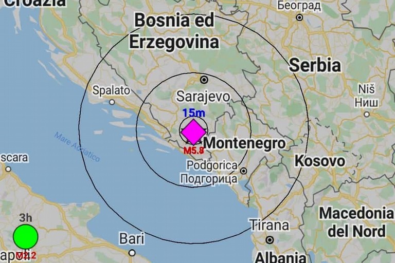 terremoto in Bosnia avvertito anche in Puglia