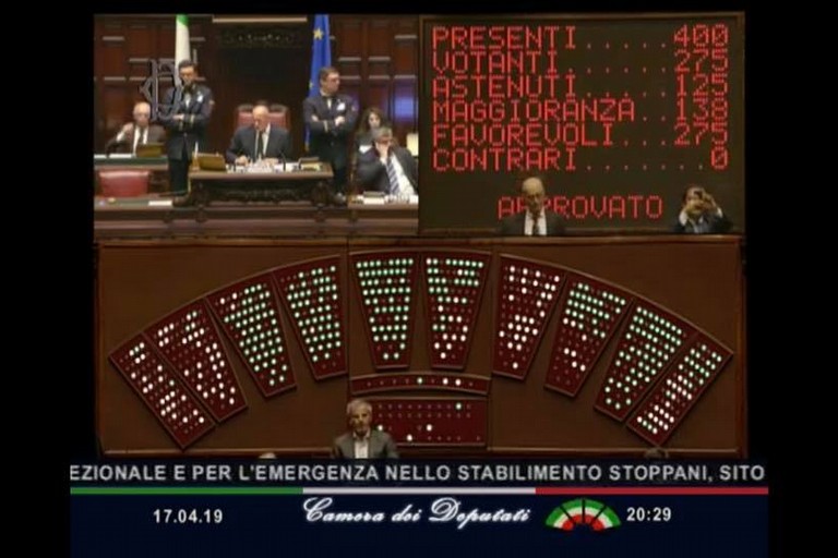 votazione alla Camera dei Deputati