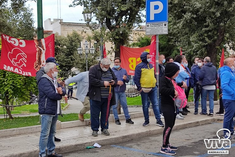 Manifestazione protesta dell'AndriaMultiservice