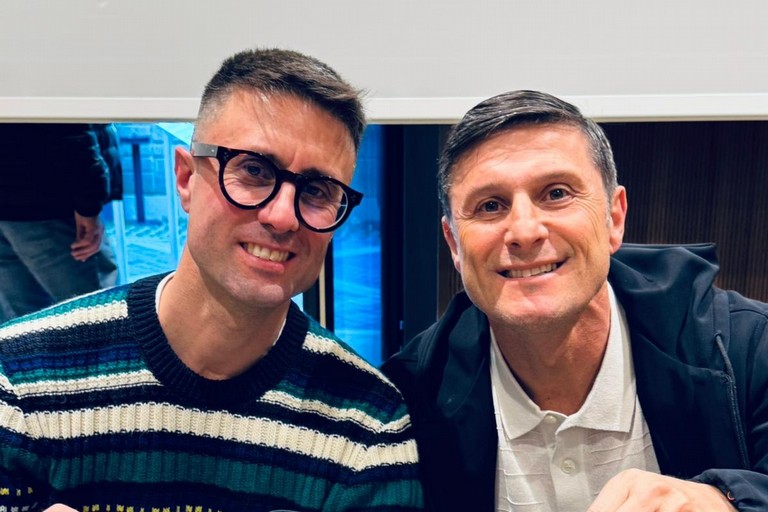 Francesco Casiero e Javier Zanetti